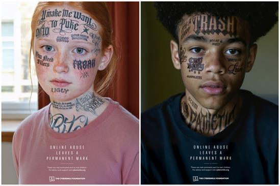 The Cybersmile Foundation “Words are permanent” by Adam & Eve/DDB