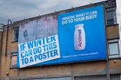 Actimel special build features 'damaged' posters to show winter's impact on health
