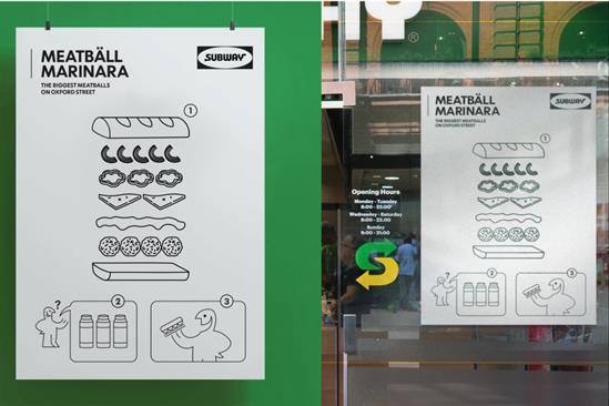 Subway "The biggest meatballs on Oxford St" by Saatchi & Saatchi